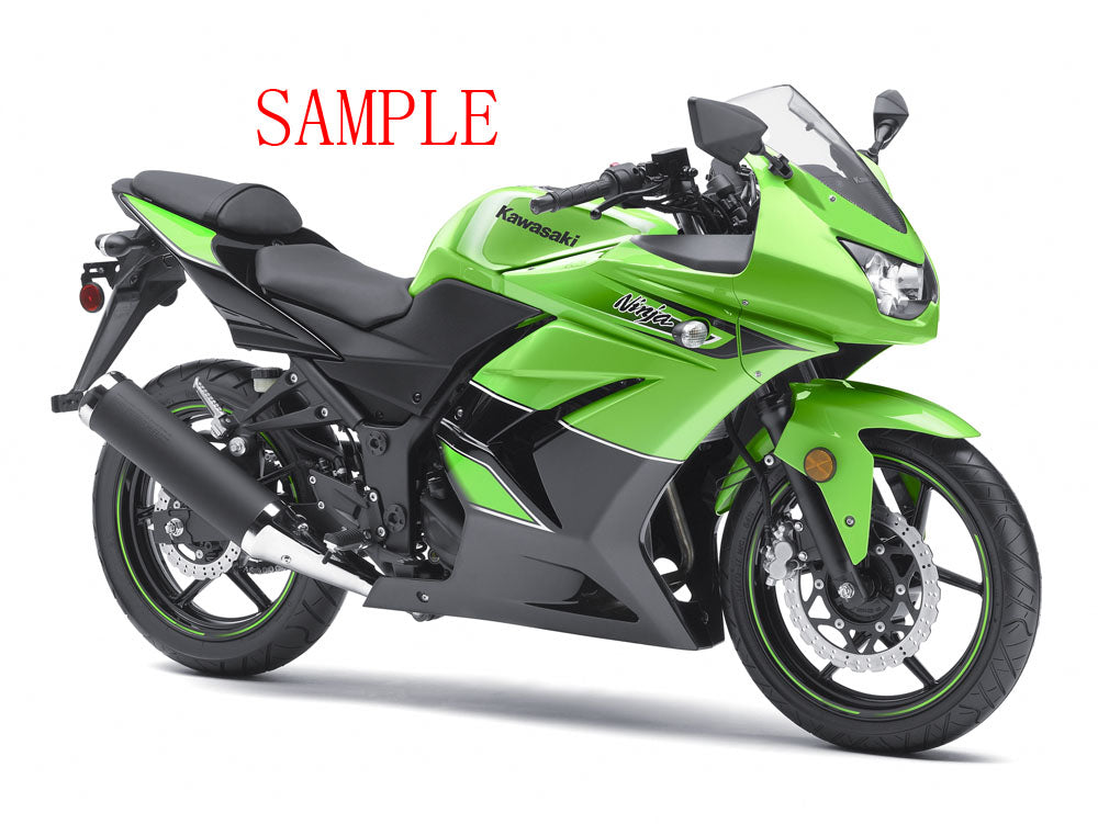 Amotopart 2008-2010 Kawasaki ZX250 Cladding Green & Black Kit