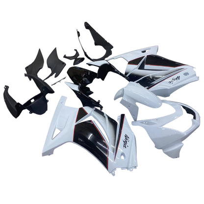 Carene 2008-2012 Kawasaki ZX250R EX250 Bianco Nero Ninja ZX250 Racing Generico
