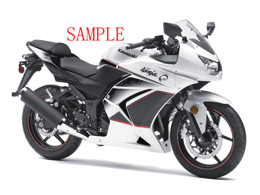Amotopart 2008-2010 Kawasaki ZX250 Cladding White & Black Kit