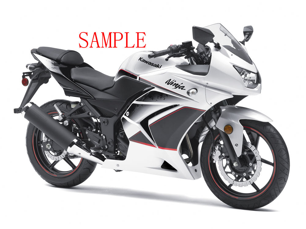 Carene 2008-2012 Kawasaki ZX250R EX250 Bianco Nero Ninja ZX250 Racing Generico
