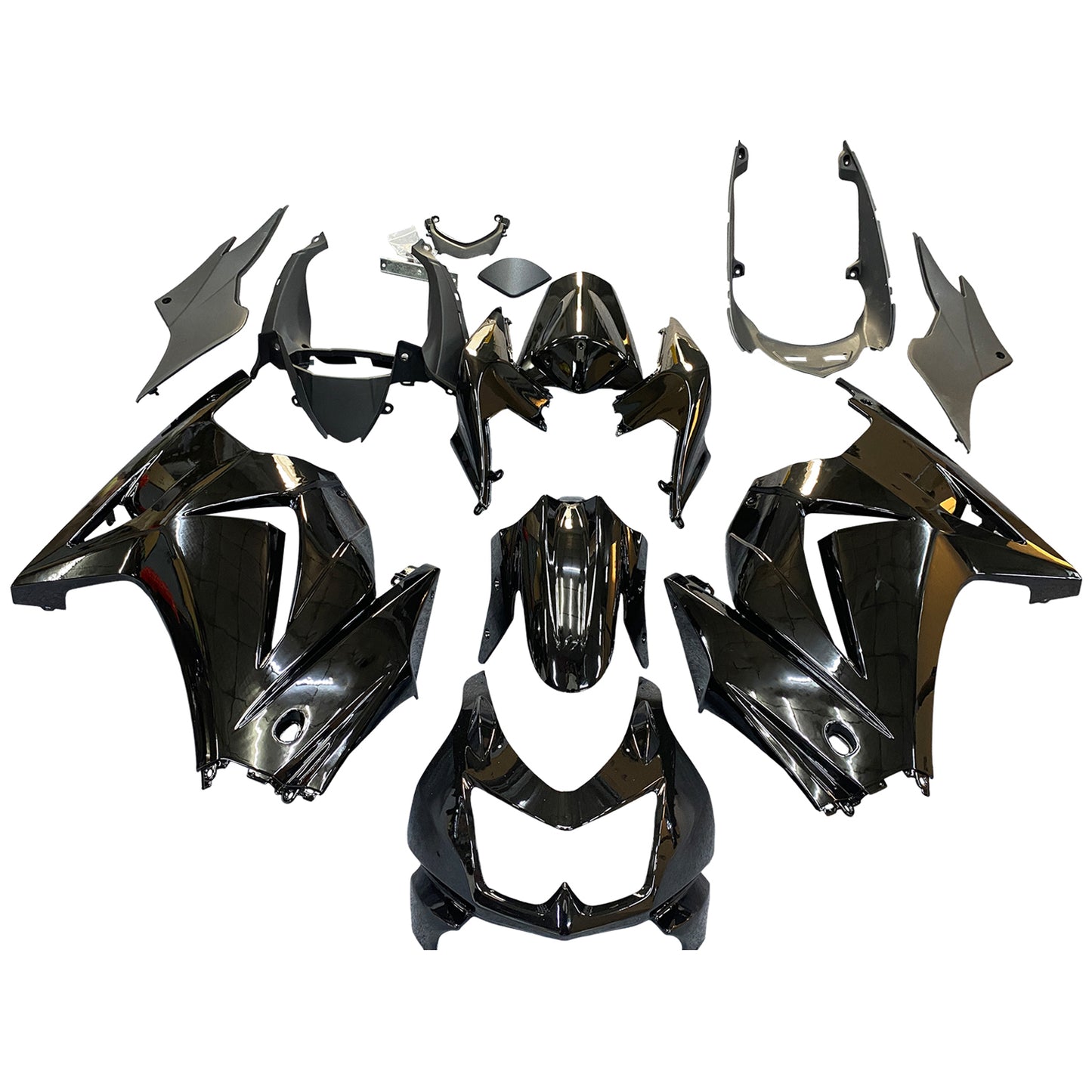Carene 2008-2012 Kawasaki ZX250R EX250 Nero Ninja ZX250 Racing Generico