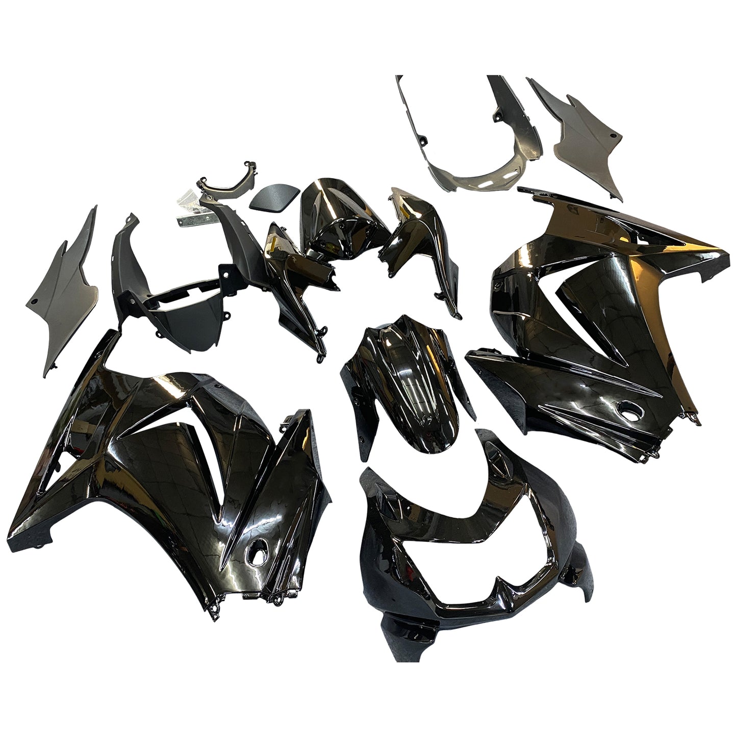 Carene 2008-2012 Kawasaki ZX250R EX250 Nero Ninja ZX250 Racing Generico