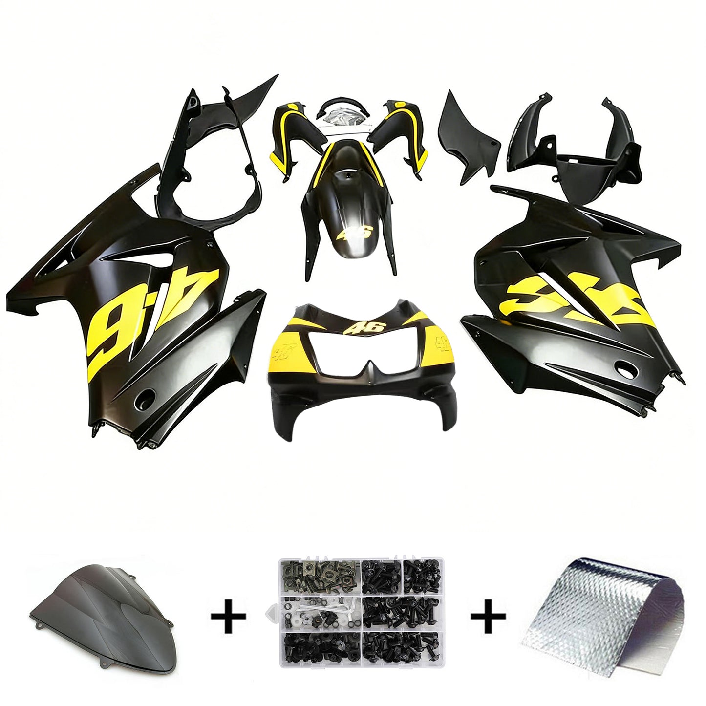 2008-2012 Kawasaki EX250 Ninja250R Kit carenatura iniezione Carrozzeria Plastica ABS