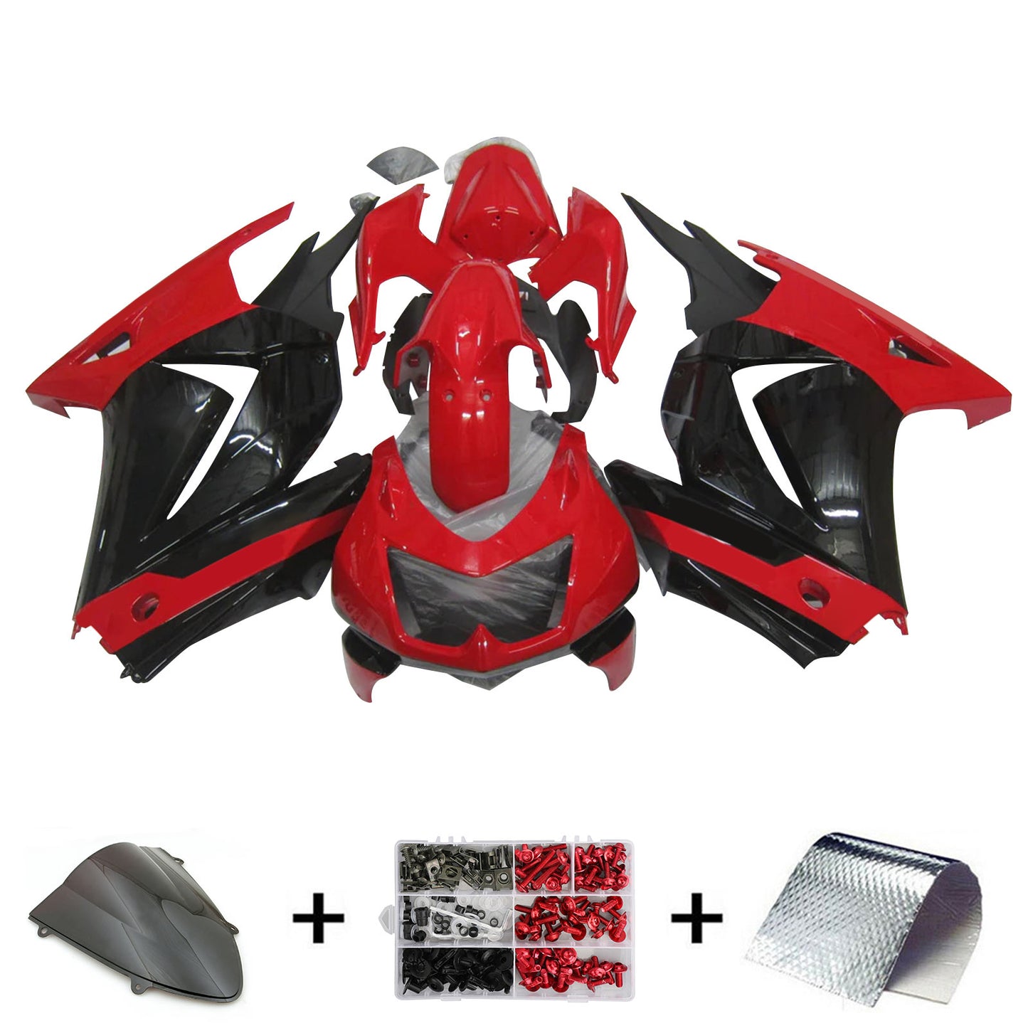 2008-2012 Kawasaki EX250 Ninja250R Kit carenatura iniezione Carrozzeria Plastica ABS