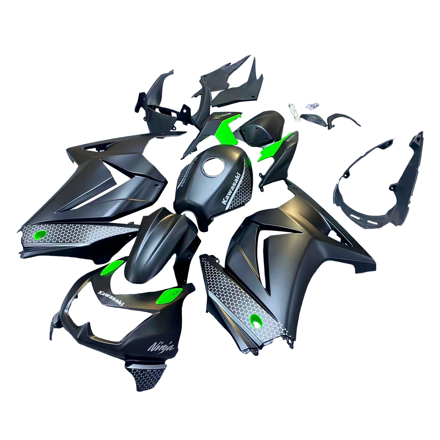 2008-2012 Kawasaki EX250 Ninja250R Kit carenatura iniezione Carrozzeria Plastica ABS