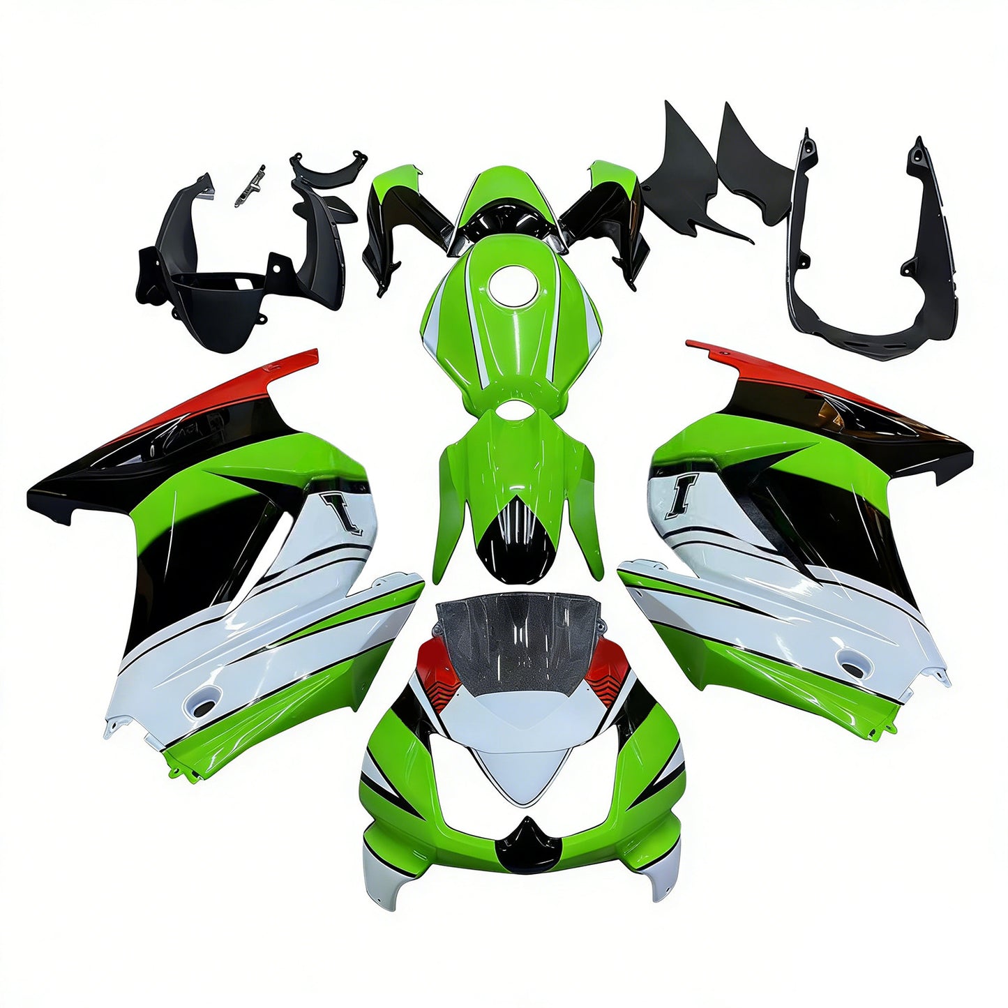 2008-2012 Kawasaki EX250 Ninja250R Kit carenatura iniezione Carrozzeria Plastica ABS