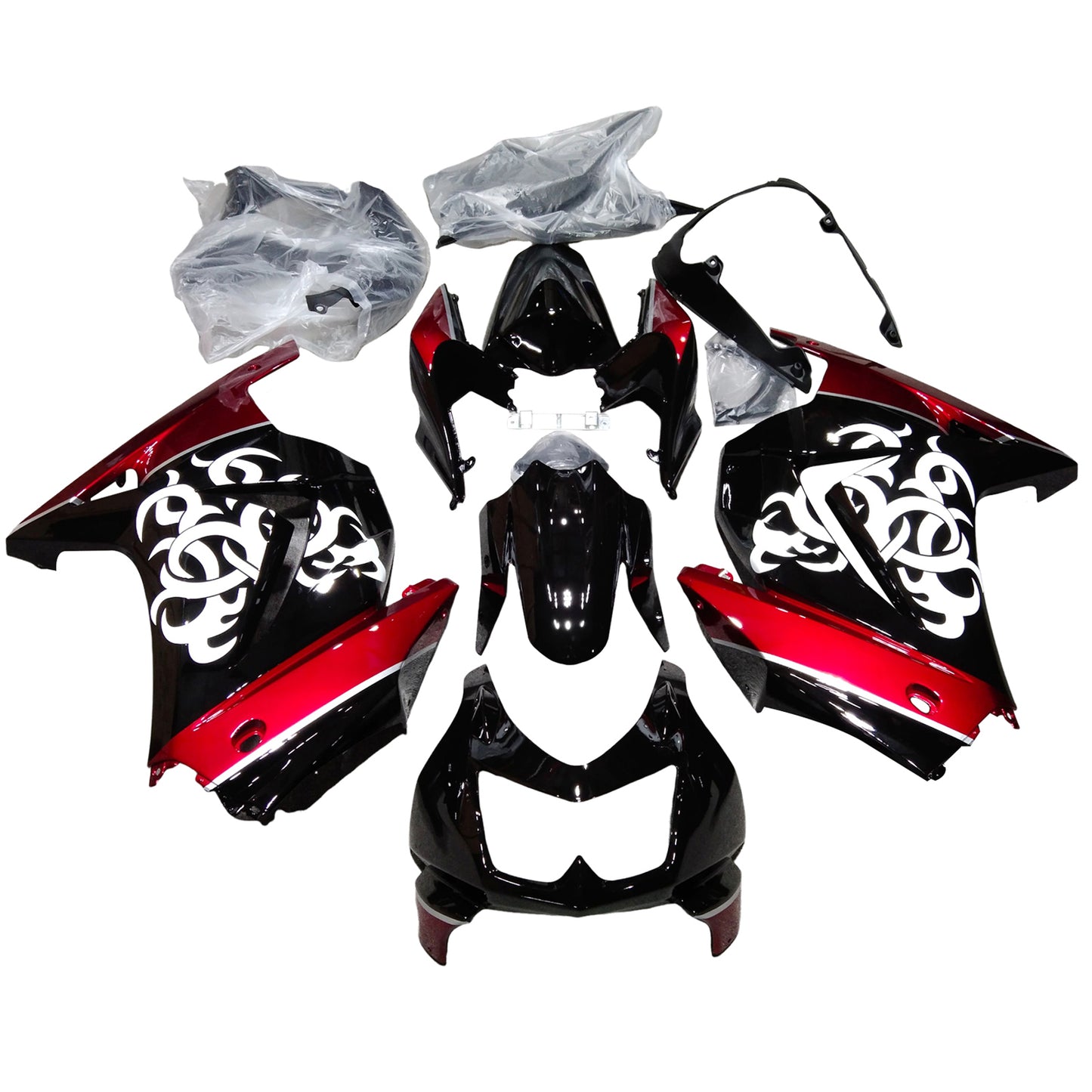 2008-2012 Kawasaki EX250 Ninja250R Kit carenatura iniezione Carrozzeria Plastica ABS