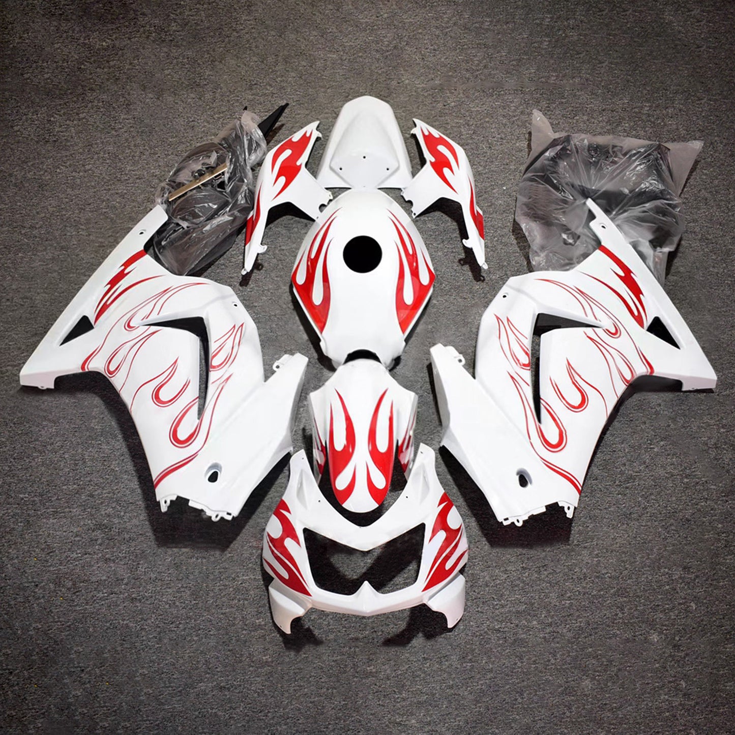 Kit carenatura iniezione in plastica ABS adatto per Kawasaki EX250 Ninja250R 2008-2012