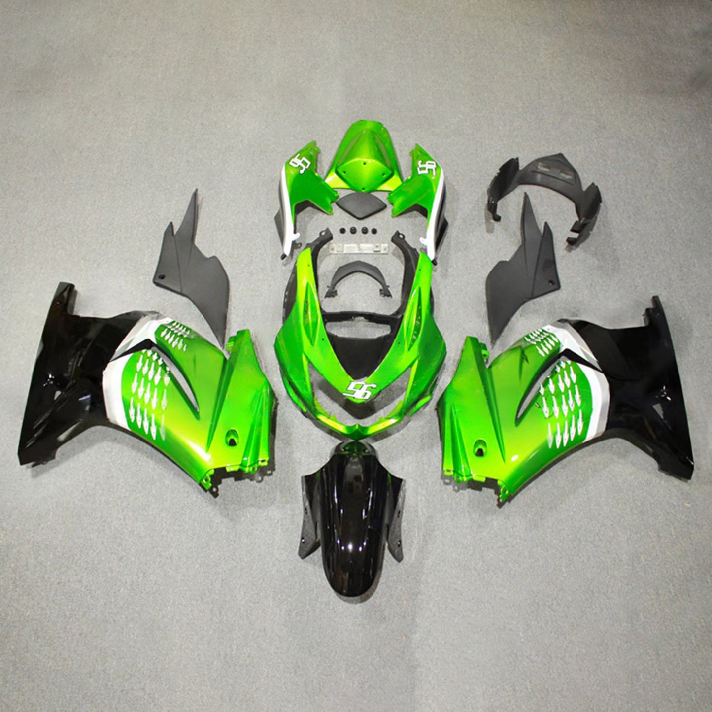 Kit carenatura iniezione in plastica ABS adatto per Kawasaki EX250 Ninja250R 2008-2012