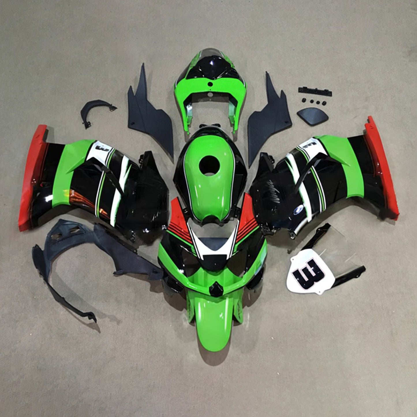 Kit carenatura iniezione in plastica ABS adatto per Kawasaki EX250 Ninja250R 2008-2012