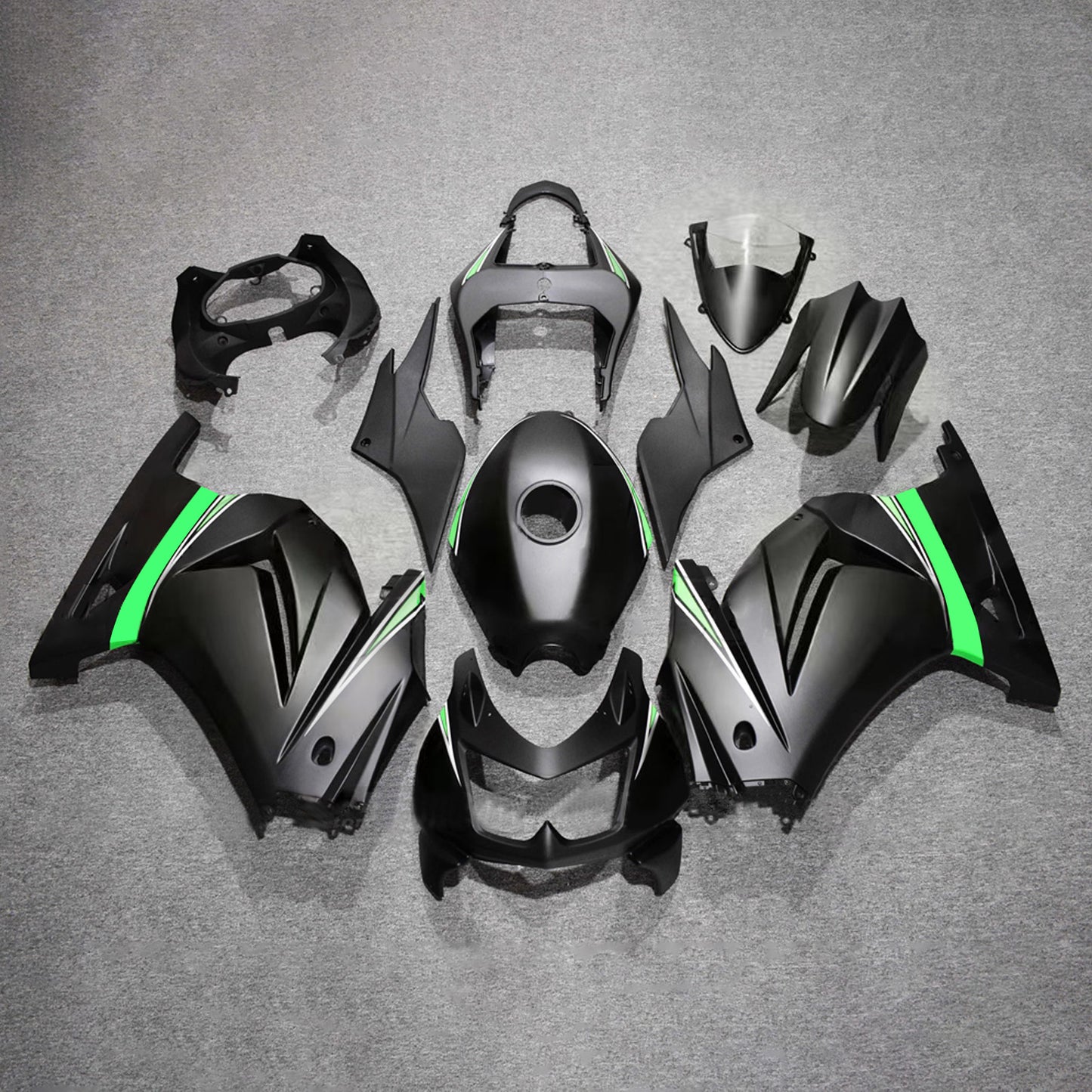 Kit carenatura iniezione in plastica ABS adatto per Kawasaki EX250 Ninja250R 2008-2012