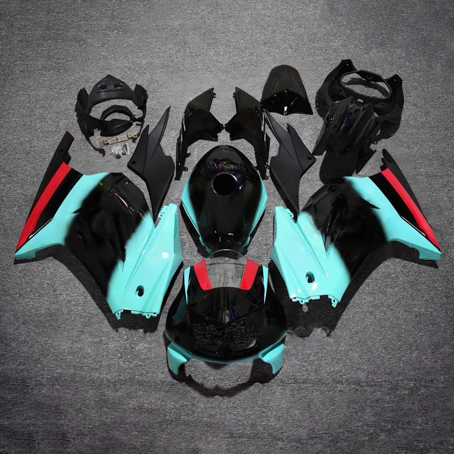 Kit carenatura iniezione in plastica ABS adatto per Kawasaki EX250 Ninja250R 2008-2012