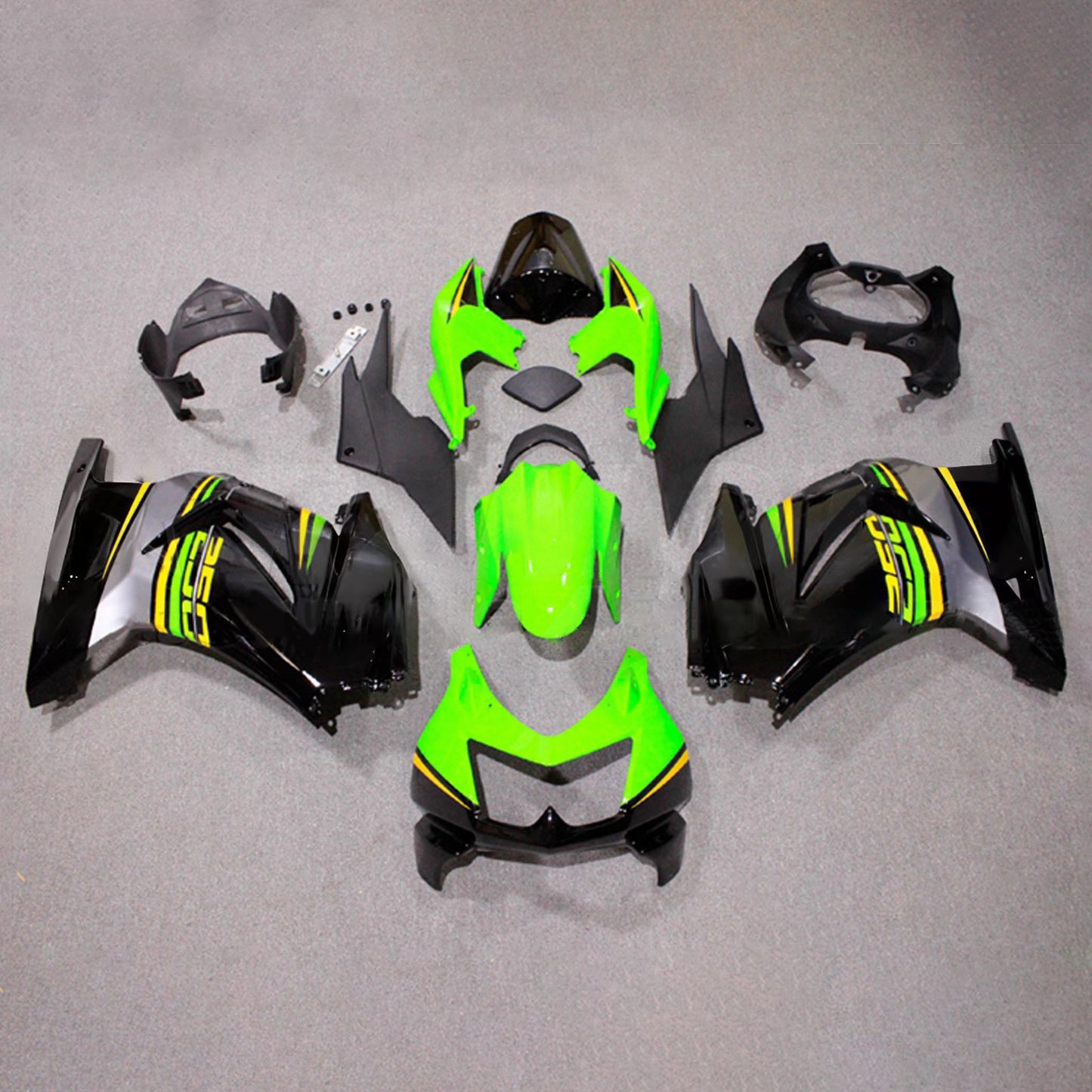 Kit carenatura iniezione in plastica ABS adatto per Kawasaki EX250 Ninja250R 2008-2012