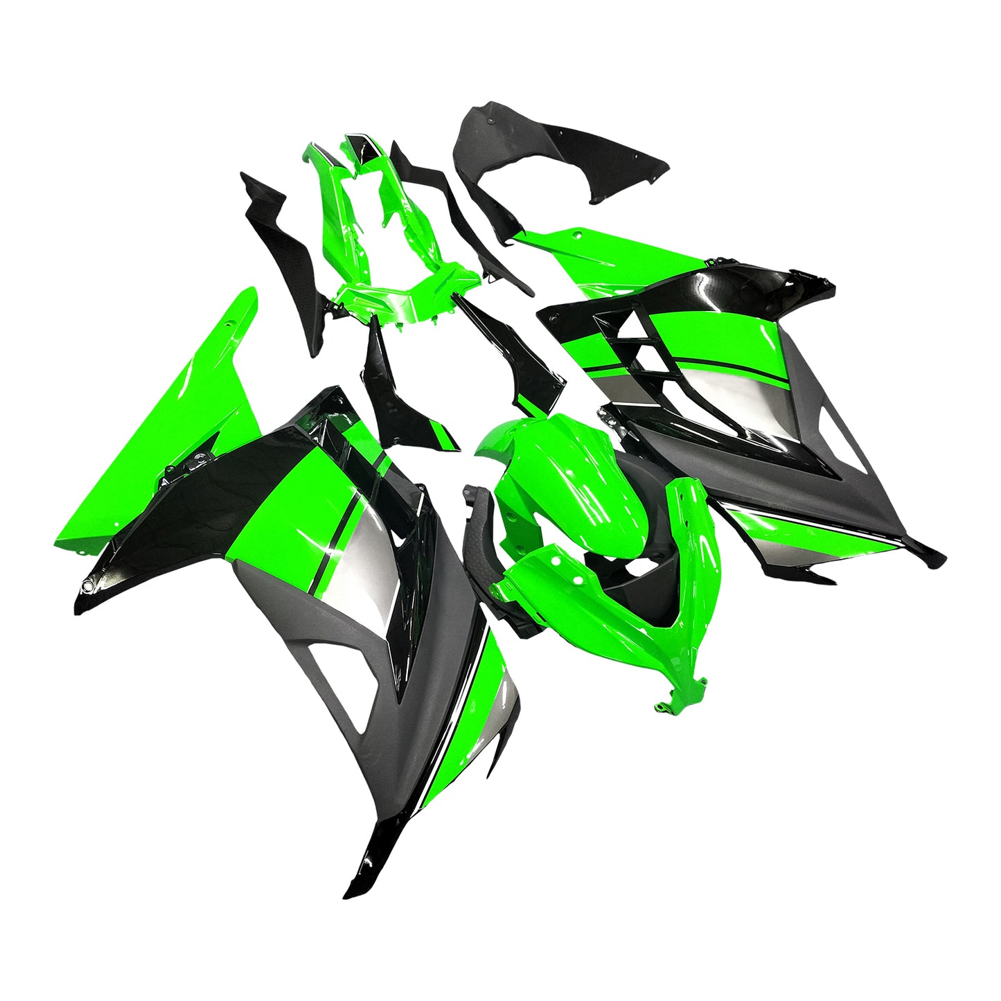 Carene 2013-2017 Plastiche Kawasaki Ninja 300R EX300R Verde Nero Ninja Generic