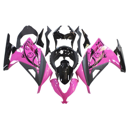 Amotopart Kawasaki 2013-2017 EX300/NINJA300 Kit di carenatura rosa nera