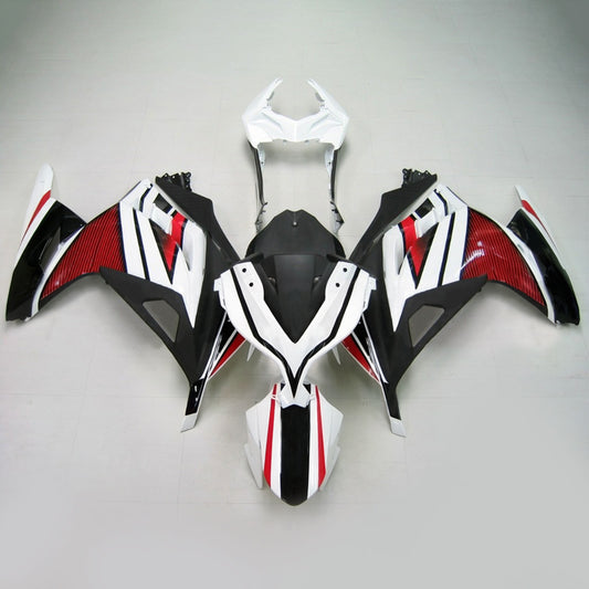 Amotopart Kawasaki 2013-2017 Ex300/Ninja300 Kit di paura rosso bianco nero
