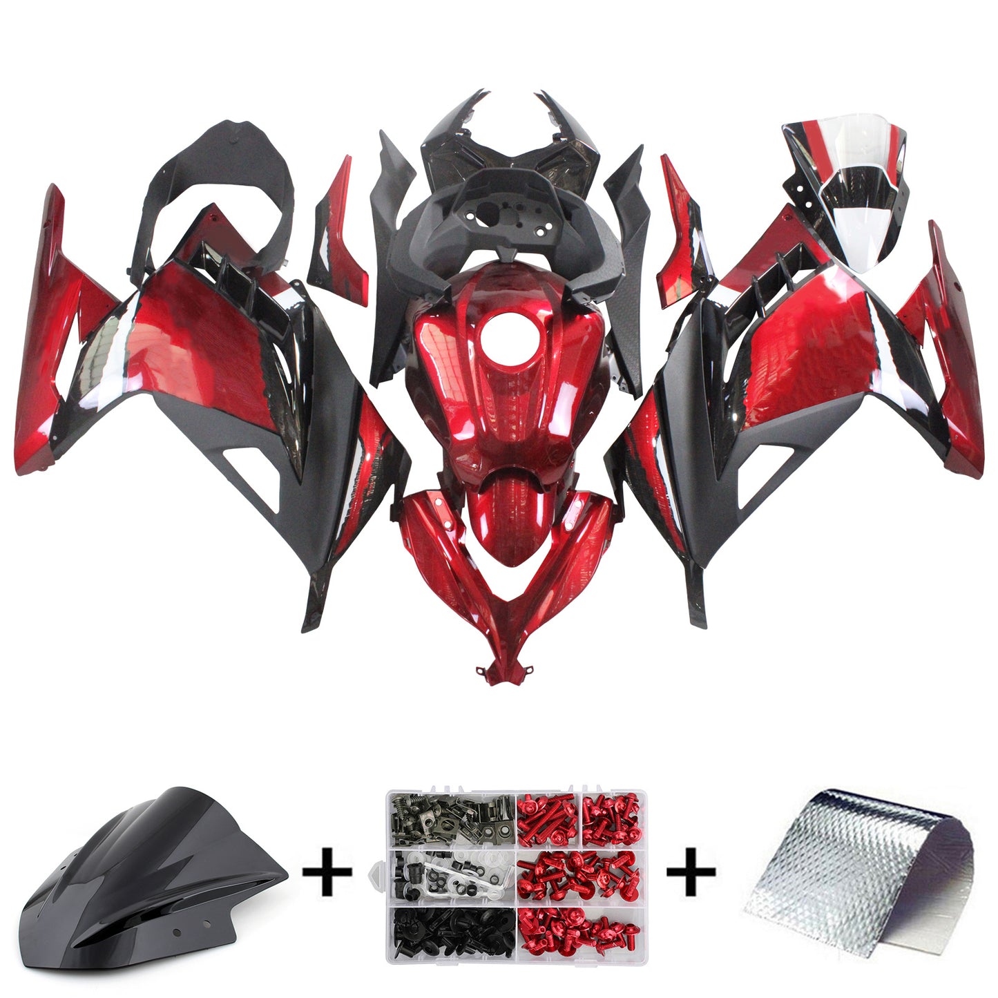 Kit di carenatura Codografia adatta per Kawasaki EX300 Ninja300R 2013-2024