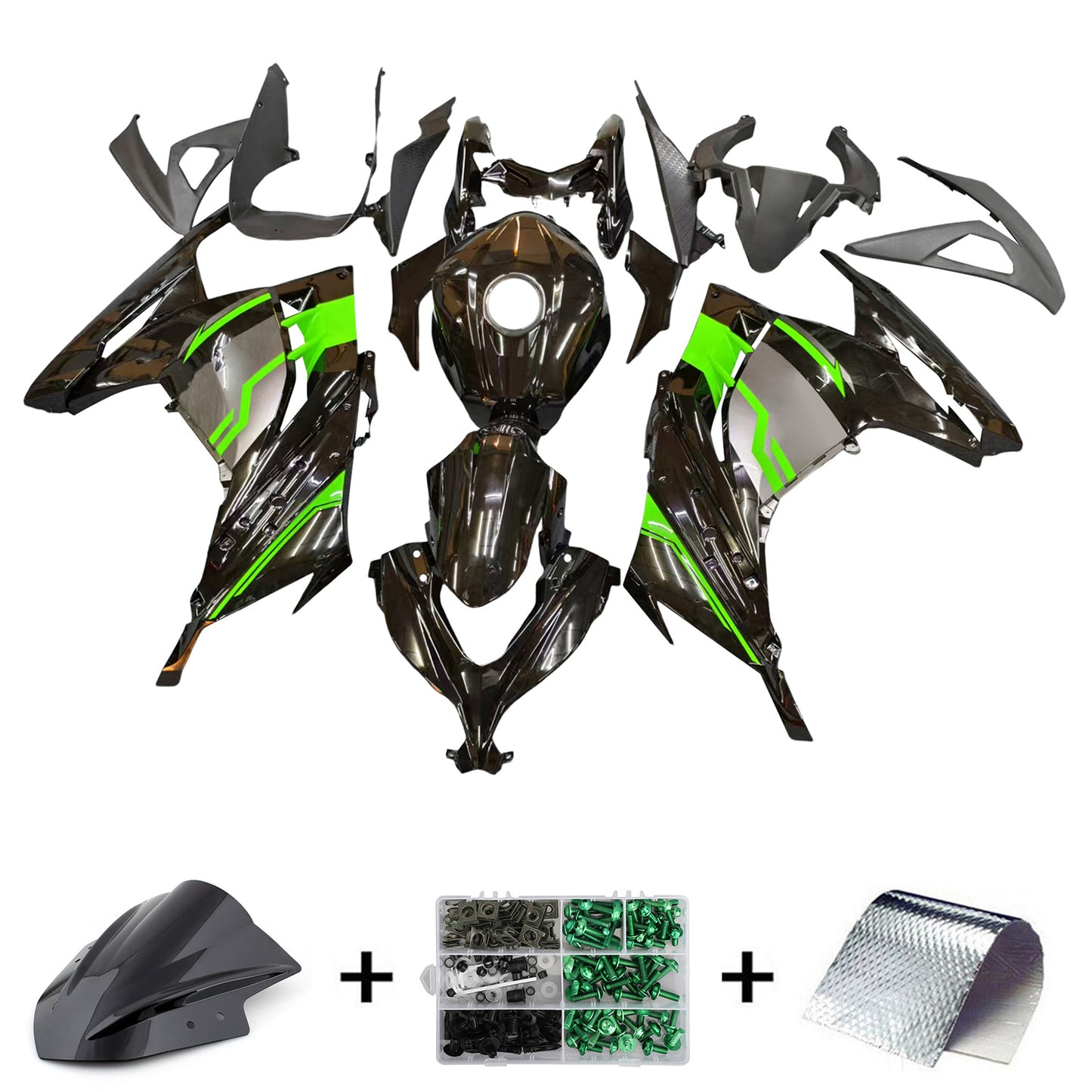 Kit di carenatura Codografia adatta per Kawasaki EX300 Ninja300R 2013-2024