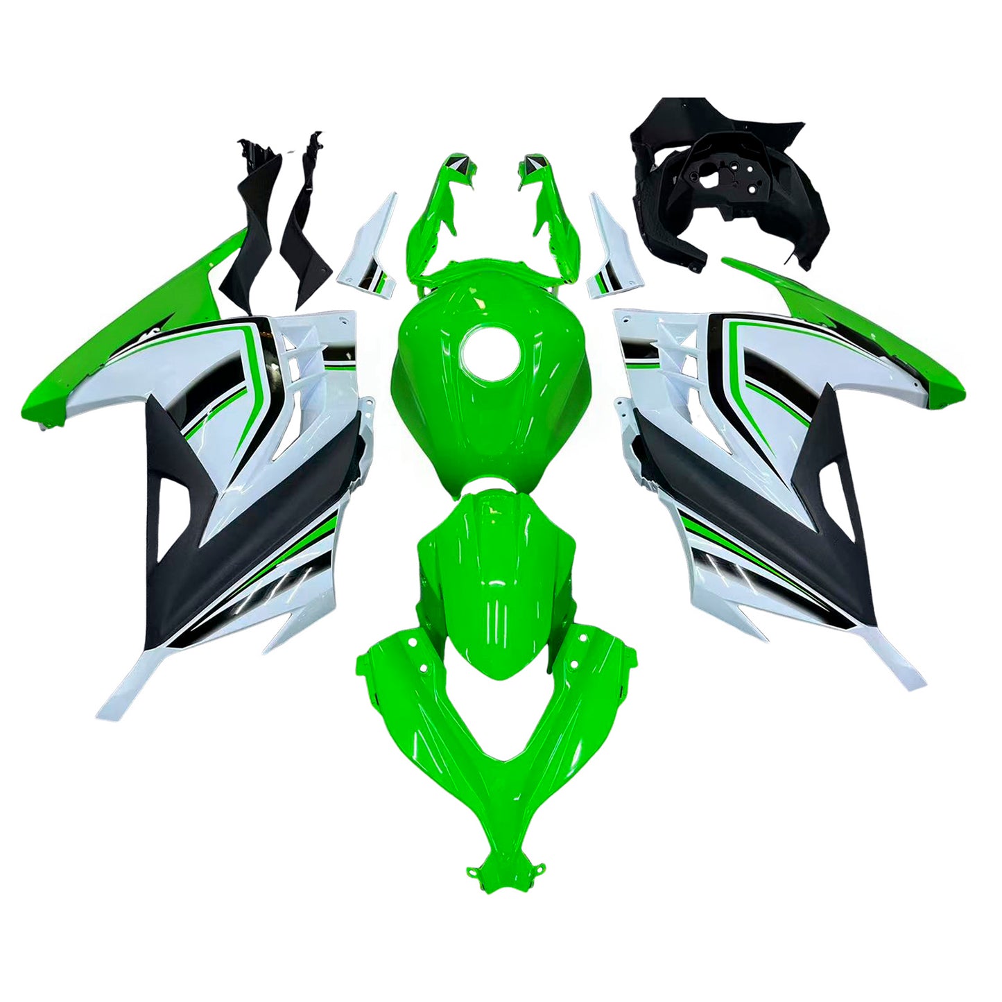 Amotopart Kawasaki EX300/Ninja300 2013-2017 Kit carena Carrozzeria Plastica ABS