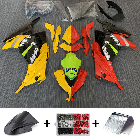 Amotopart Kawasaki EX300/Ninja300 2013-2017 Kit carena Carrozzeria Plastica ABS