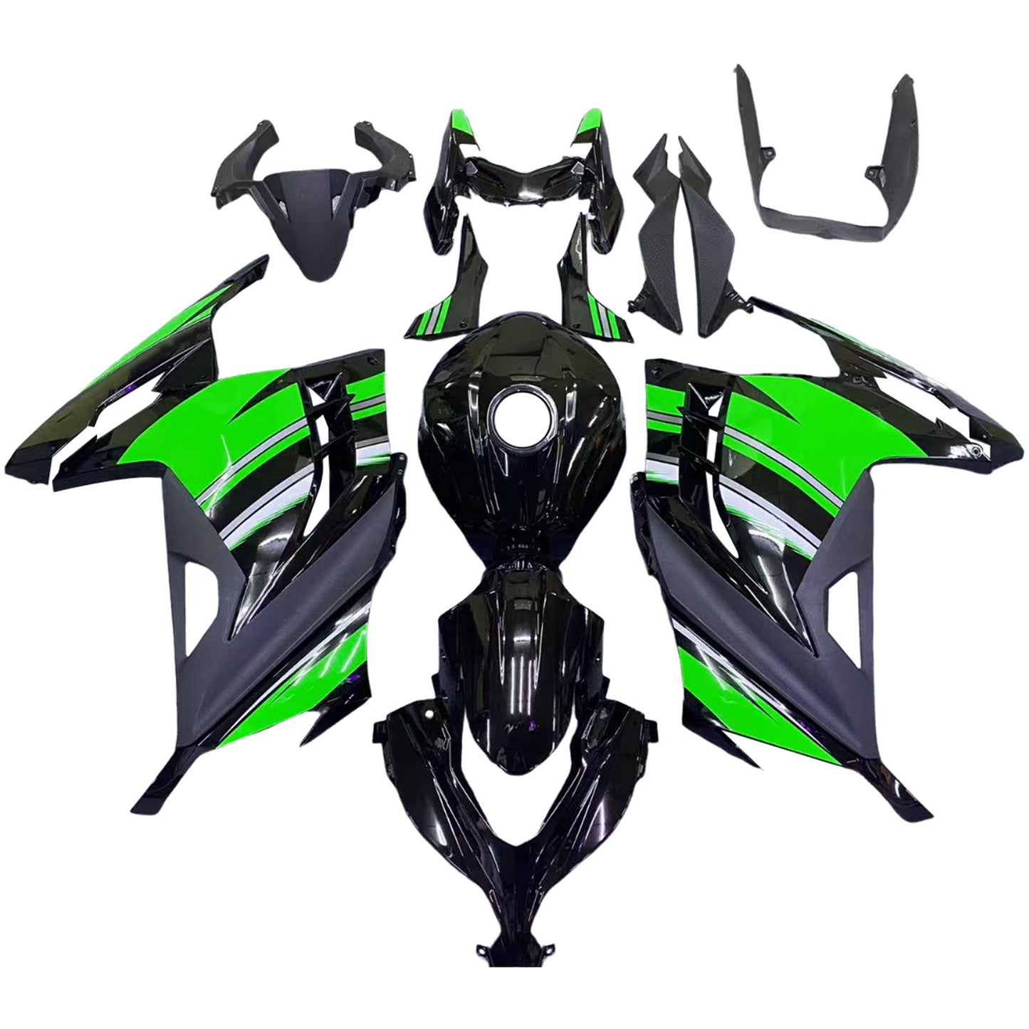 Amotopart Kawasaki EX300/Ninja300 2013-2017 Kit carena Carrozzeria Plastica ABS