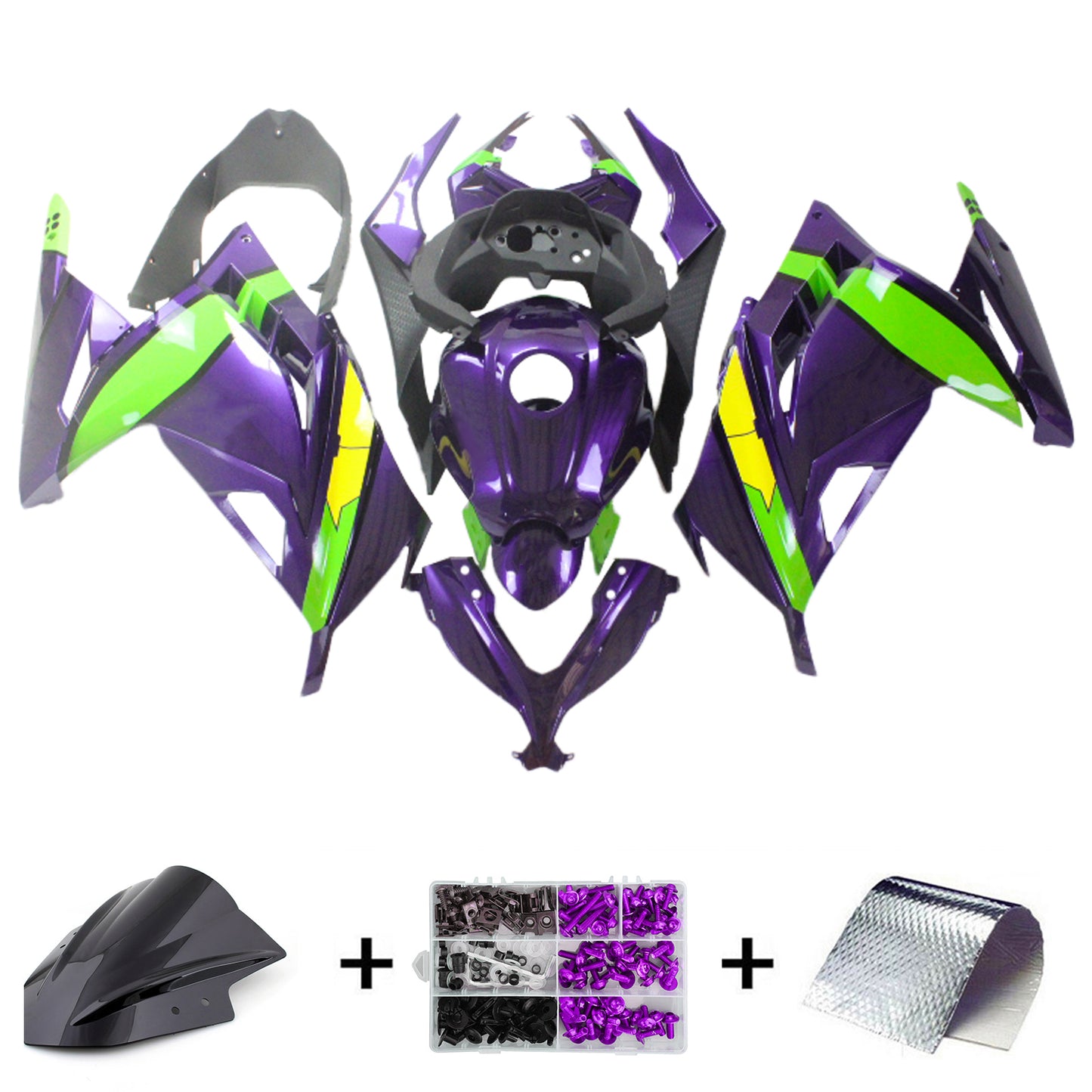 Kit di carenatura Codografia adatta per Kawasaki EX300 Ninja300R 2013-2024