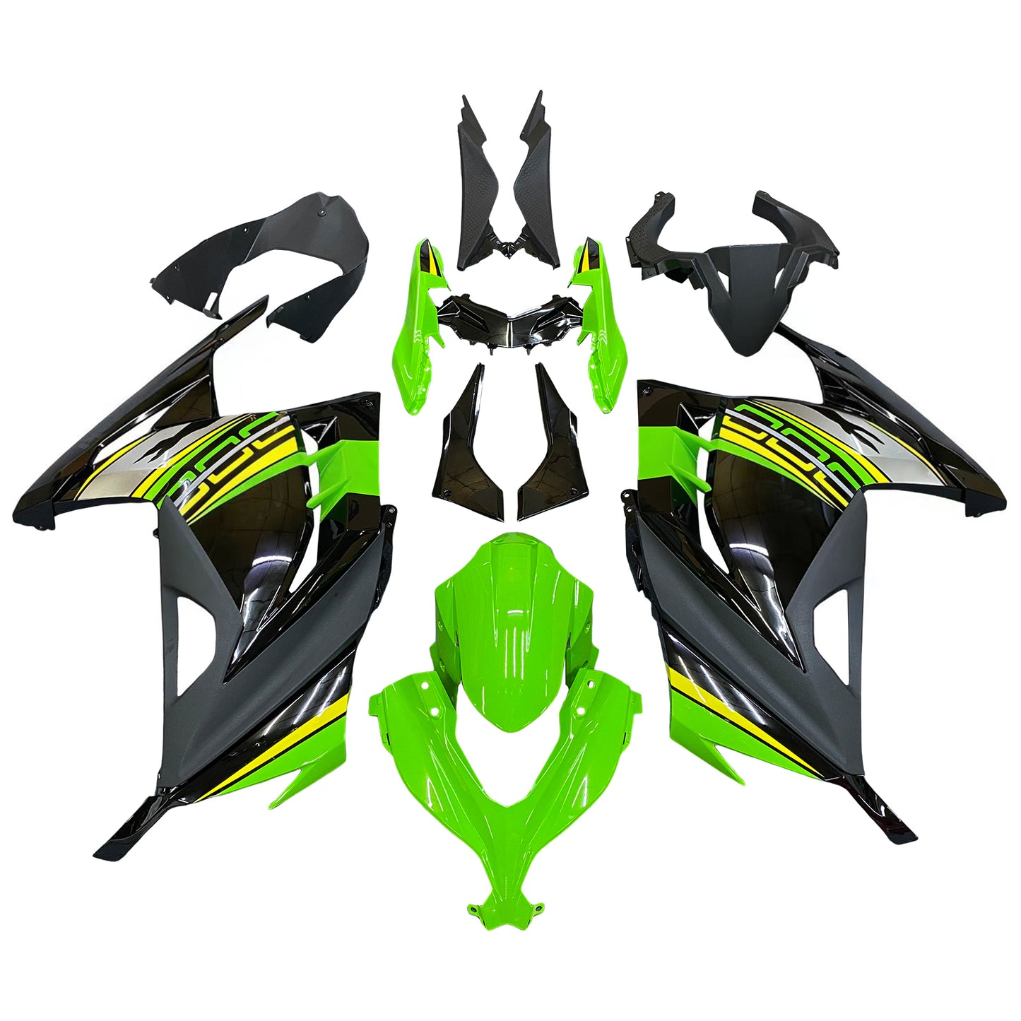 Amotopart Kawasaki EX300/Ninja300 2013-2017 Kit carena Carrozzeria Plastica ABS