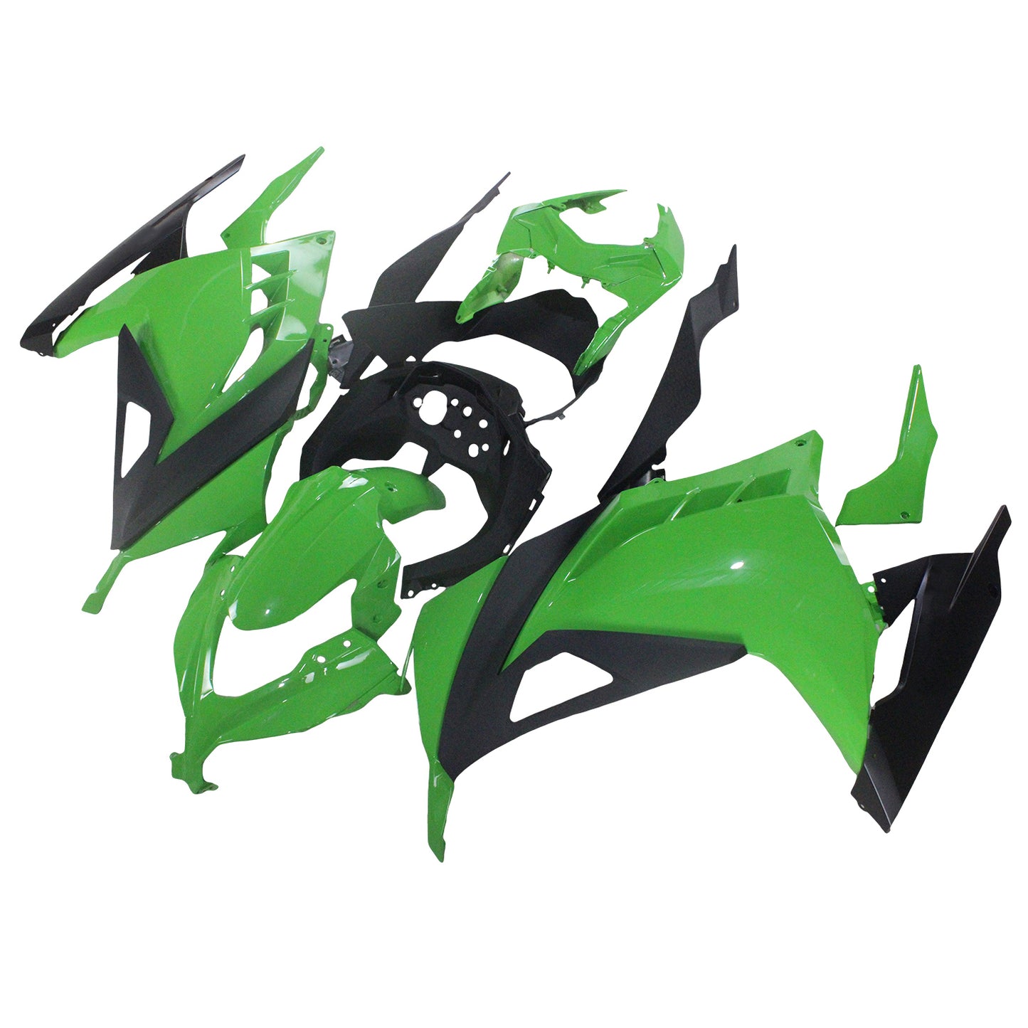 Amotopart Kawasaki EX300/Ninja300 2013-2017 Kit carena Carrozzeria Plastica ABS