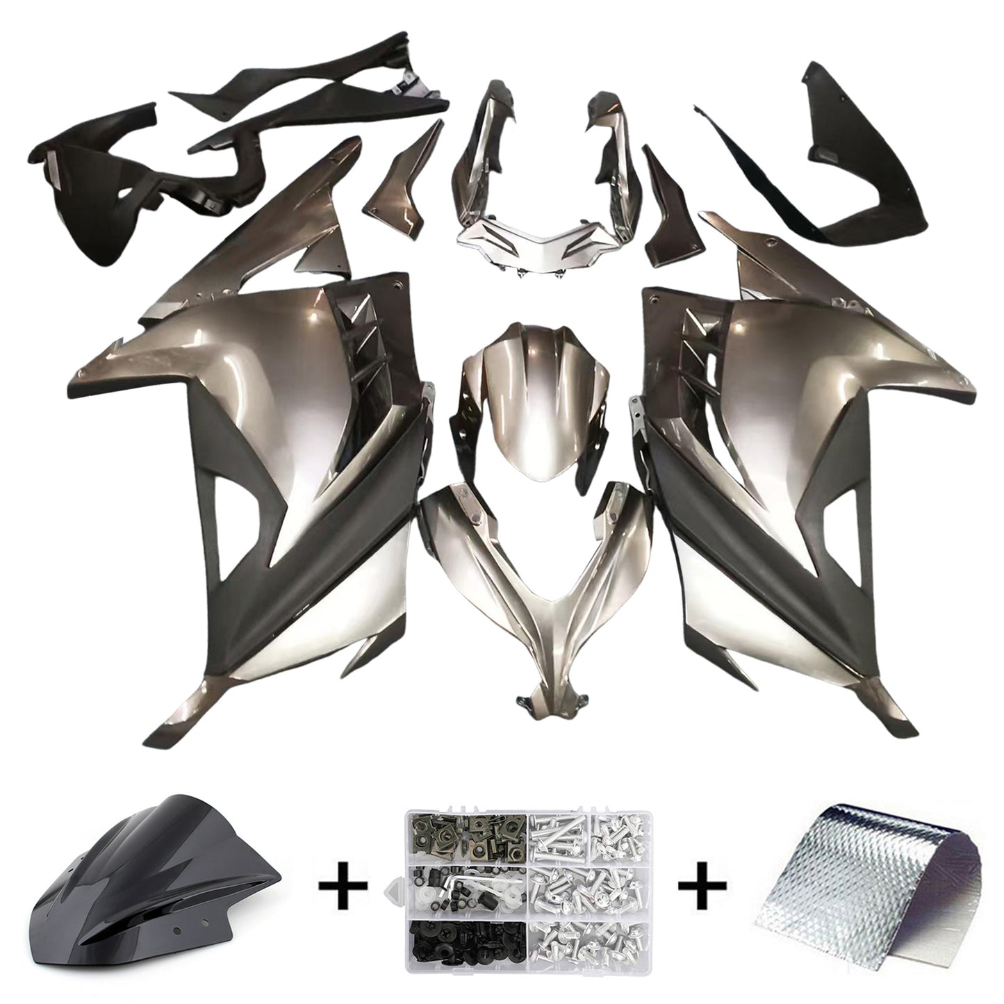 Amotopart Kawasaki EX300/Ninja300 2013-2017 Kit carena Carrozzeria Plastica ABS