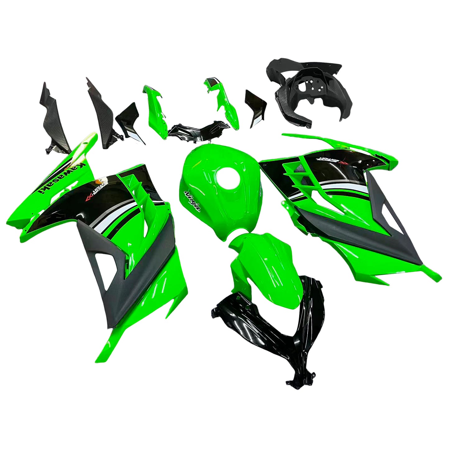 Amotopart Kawasaki EX300/Ninja300 2013-2017 Kit carena Carrozzeria Plastica ABS