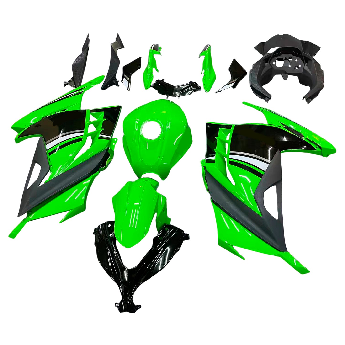 Amotopart Kawasaki EX300/Ninja300 2013-2017 Kit carena Carrozzeria Plastica ABS