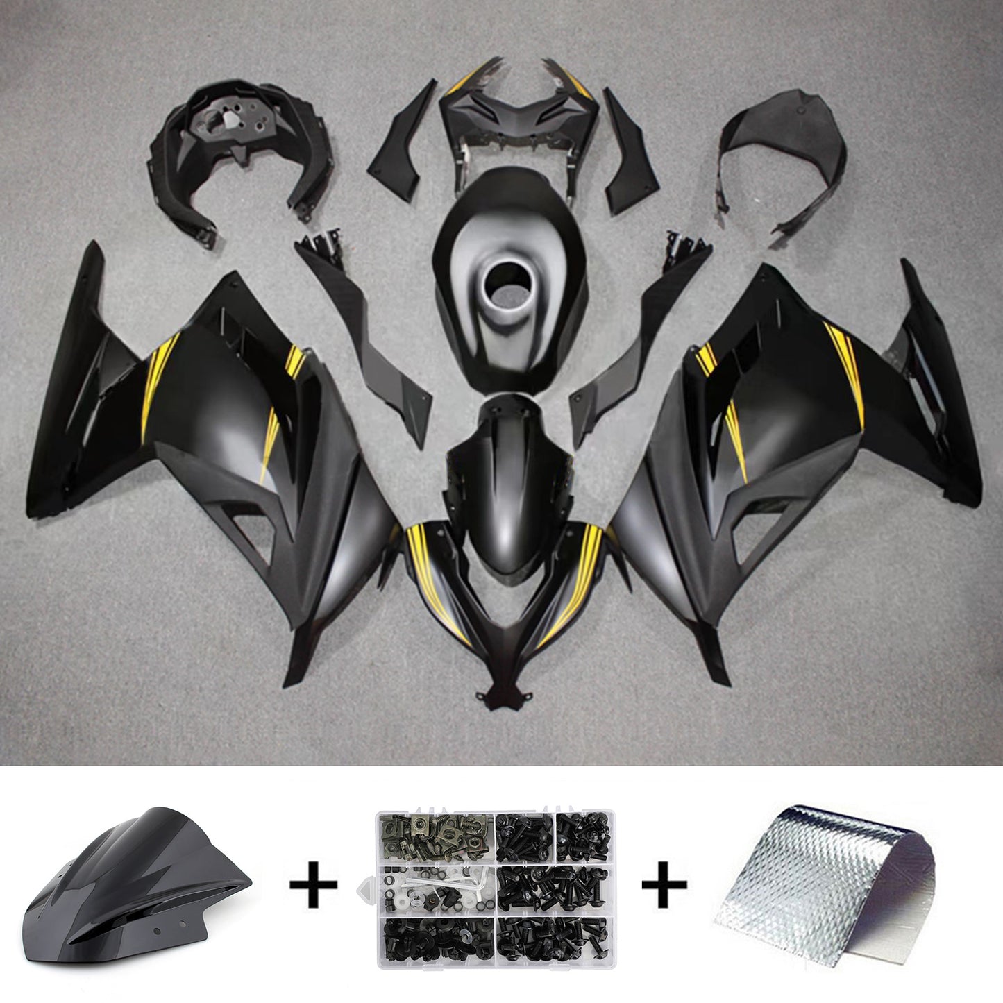 Kit carenatura iniezione in plastica ABS adatto per Kawasaki EX300 Ninja300 2013-2024