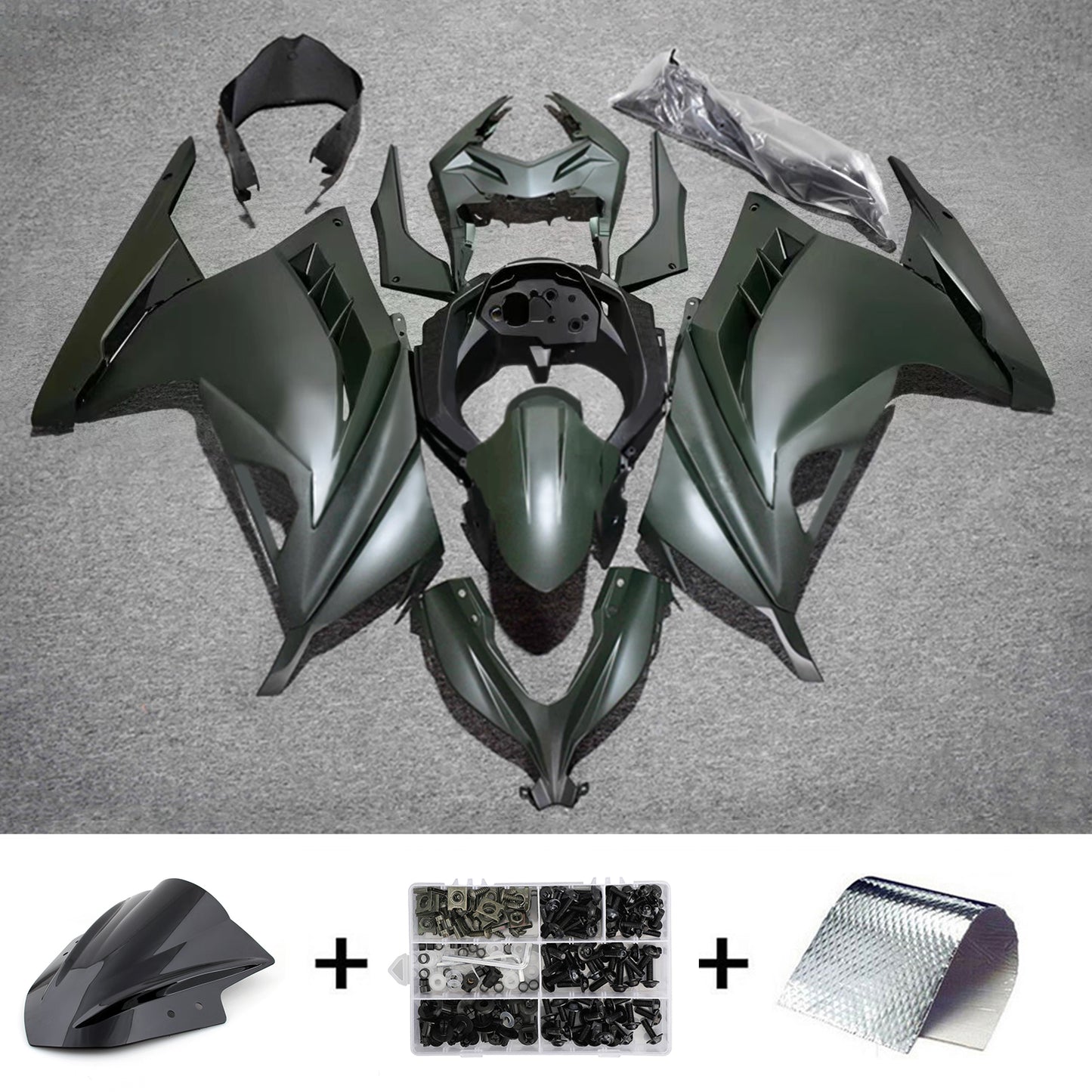Kit carenatura iniezione in plastica ABS adatto per Kawasaki EX300 Ninja300 2013-2024