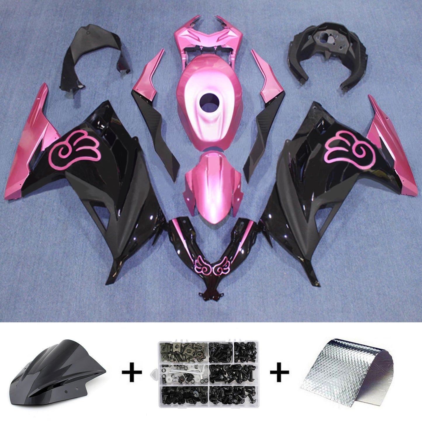 Kit carenatura iniezione in plastica ABS adatto per Kawasaki EX300 Ninja300 2013-2024