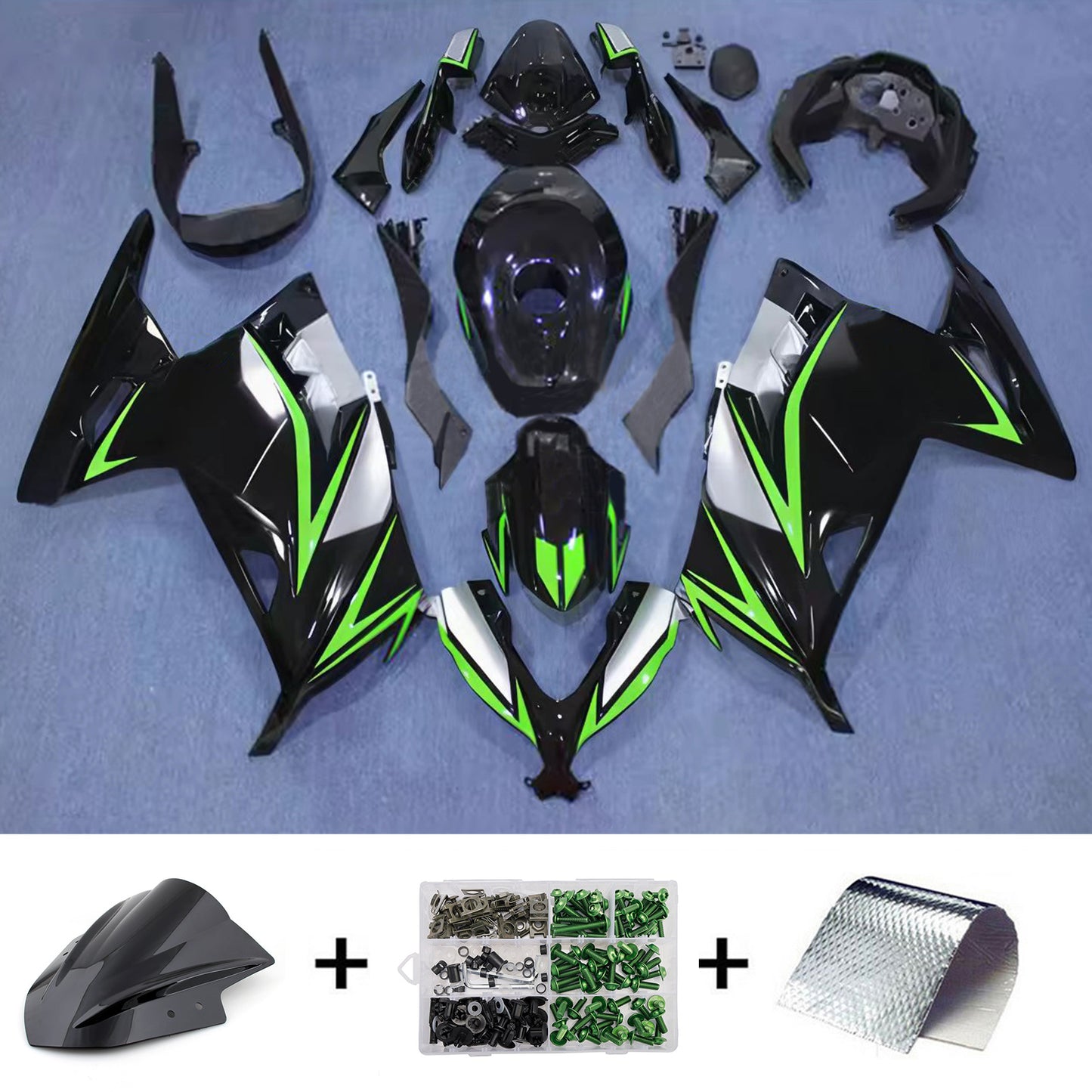Kit carenatura iniezione in plastica ABS adatto per Kawasaki EX300 Ninja300 2013-2024