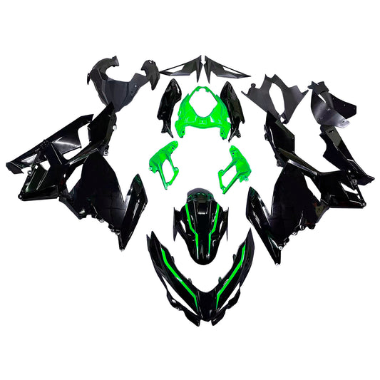 Amotopart 2018-2020 Kawasaki Ex400/Ninja400 Giadding Black & Green Kit