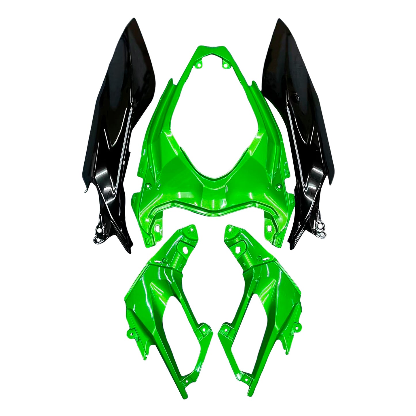 Amotopart 2018-2020 Kawasaki Ex400/Ninja400 Giadding Black & Green Kit