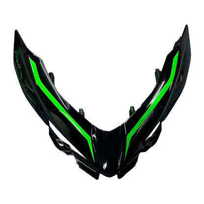 Amotopart 2018-2020 Kawasaki Ex400/Ninja400 Giadding Black & Green Kit