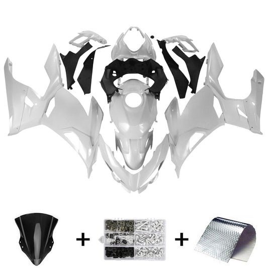 Amotopart Kawasaki Ex400/Ninja400 2018-2020 Kit White Fearing