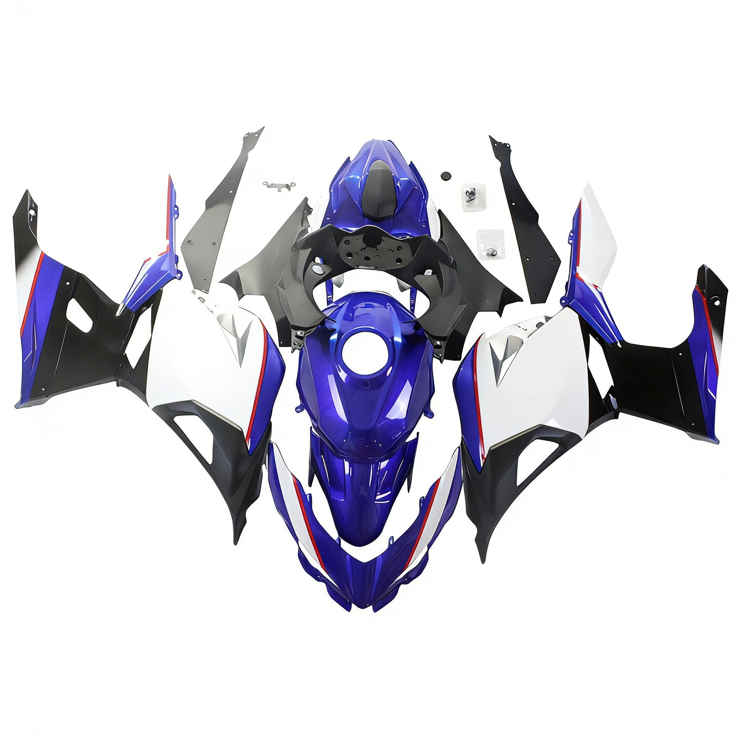 Amotopart Kawasaki Ex400/Ninja400 2018-2020 kit di carenatura blu lucida