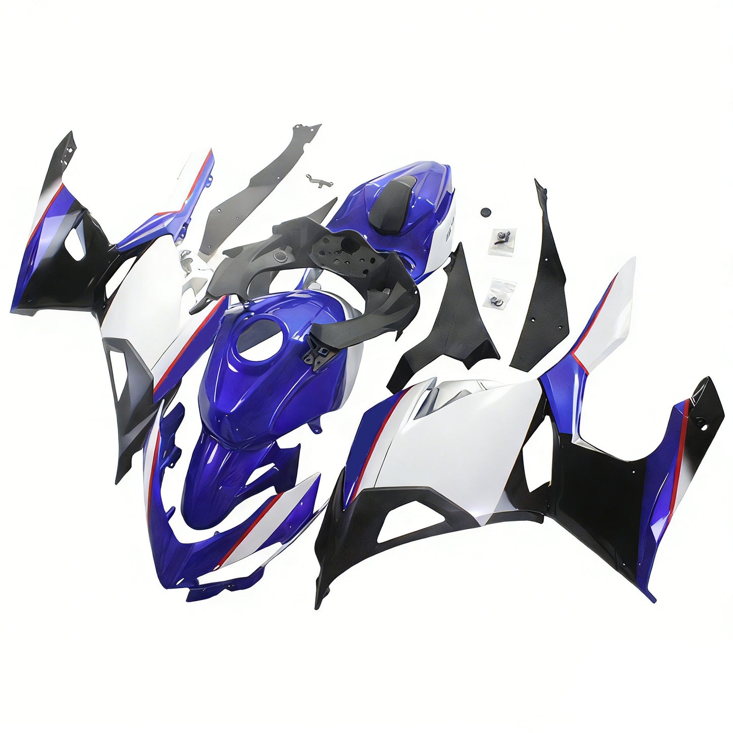 Amotopart Kawasaki Ex400/Ninja400 2018-2020 kit di carenatura blu lucida