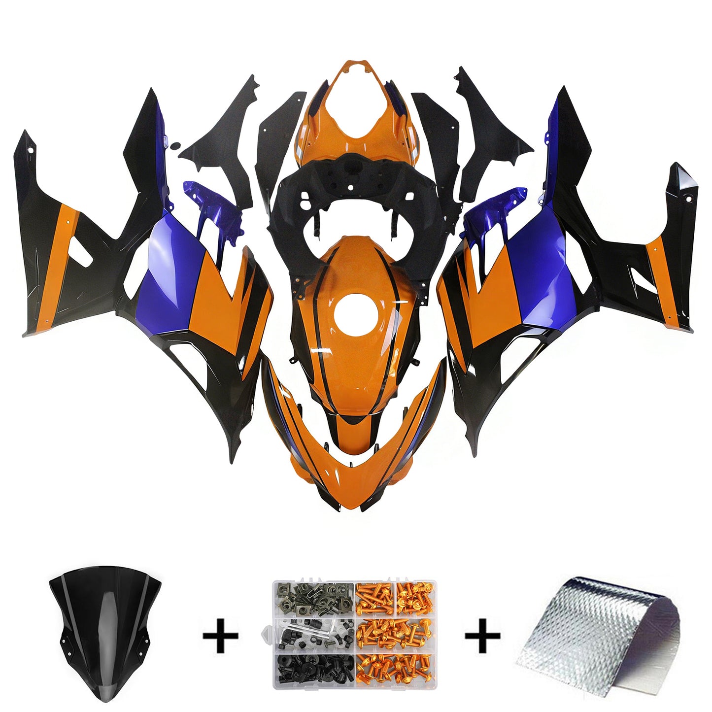 Amotopart Kawasaki EX400 Ninja400 2018-2023 Kit Carenatura Carrozzeria Plastica ABS