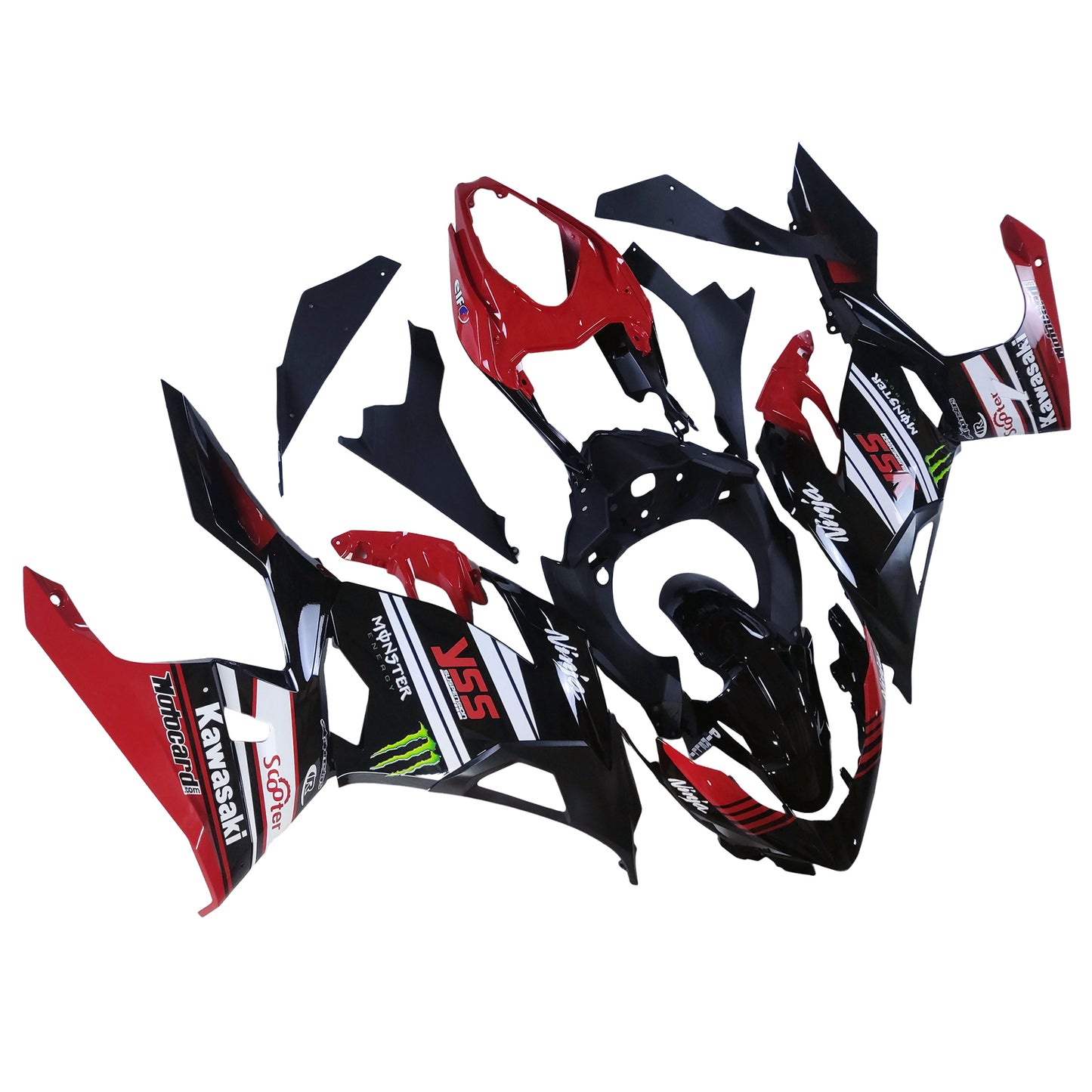 Amotopart Kawasaki EX400 Ninja400 2018-2023 Kit Carenatura Carrozzeria Plastica ABS