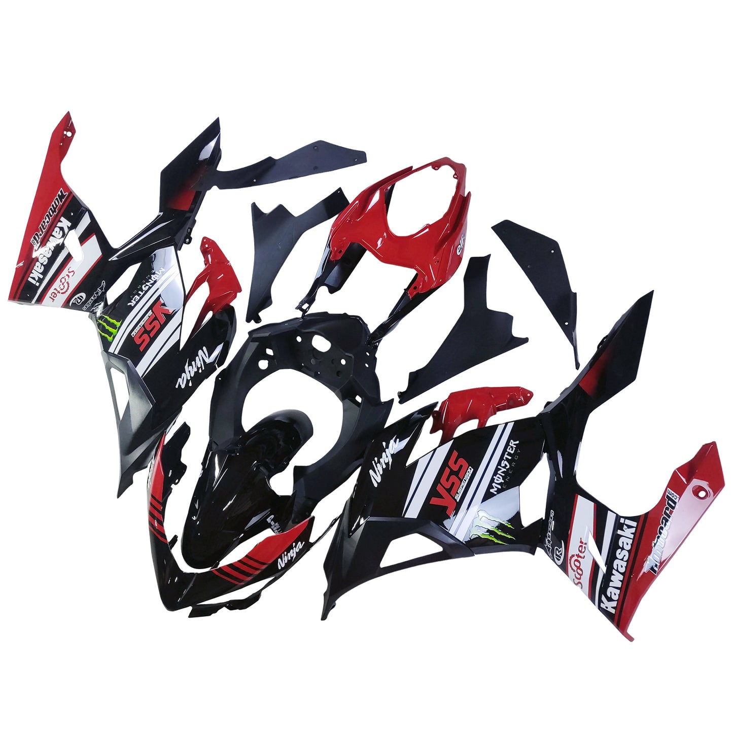 Amotopart Kawasaki EX400 Ninja400 2018-2023 Kit Carenatura Carrozzeria Plastica ABS