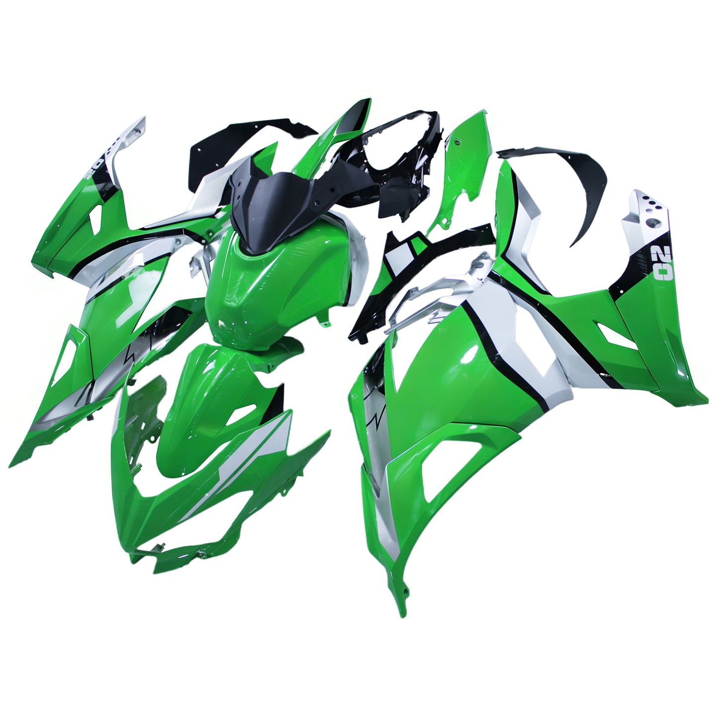 Amotopart Kawasaki EX400 Ninja400 2018-2023 Kit Carenatura Carrozzeria Plastica ABS
