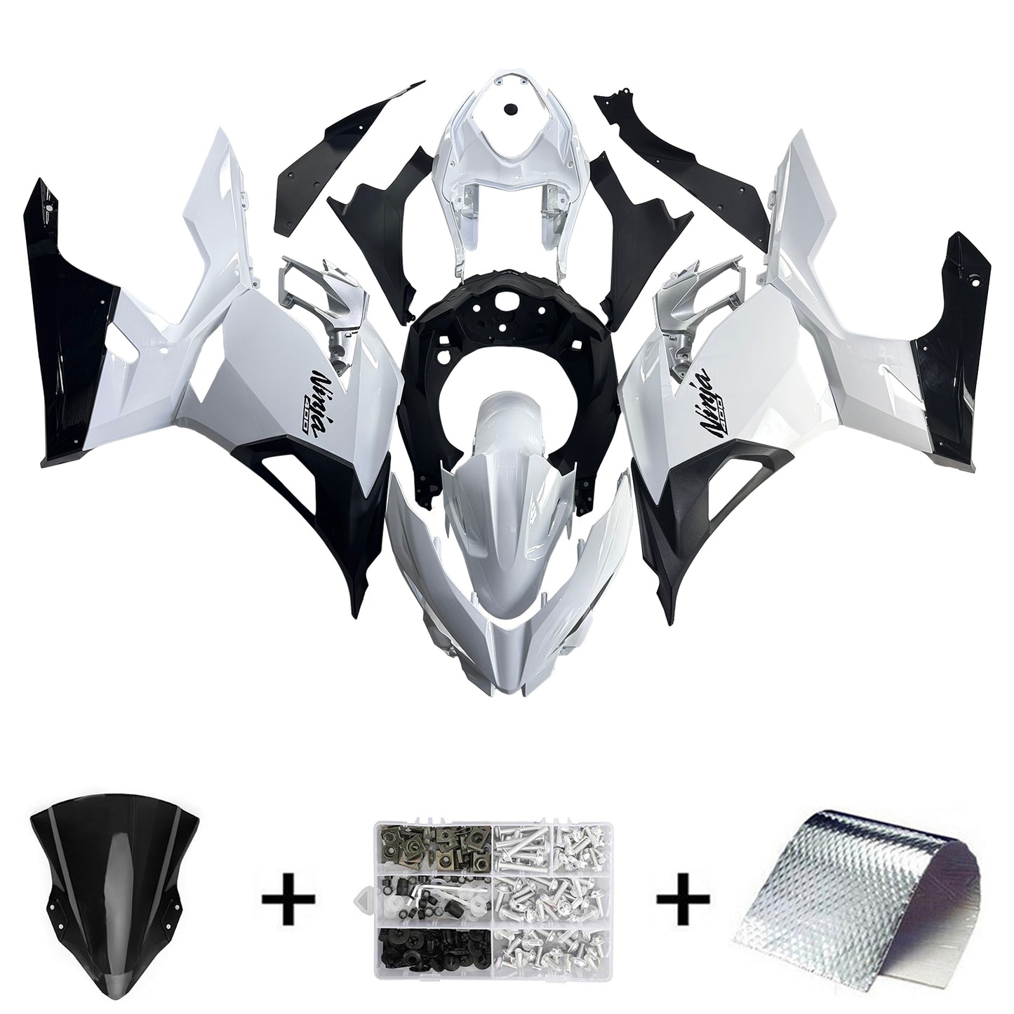 Amotopart Kawasaki EX400 Ninja400 2018-2023 Kit Carenatura Carrozzeria Plastica ABS