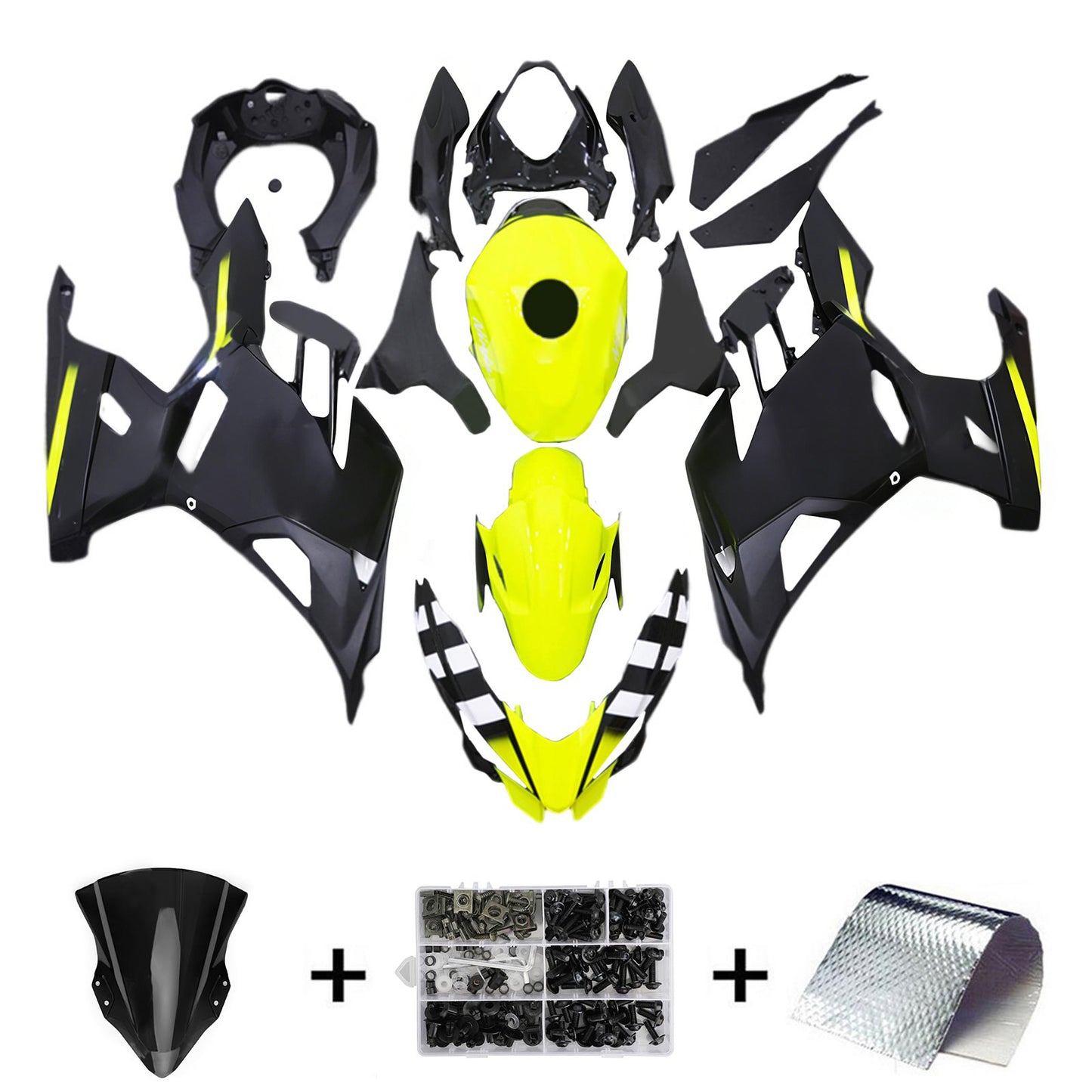 Amotopart Kawasaki EX400 Ninja400 2018-2023 Kit Carenatura Carrozzeria Plastica ABS