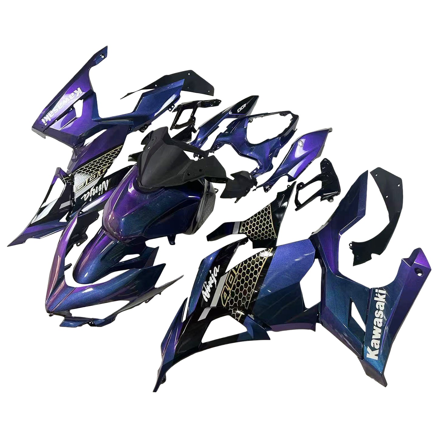 Amotopart Kawasaki EX400 Ninja400 2018-2023 Kit Carenatura Carrozzeria Plastica ABS