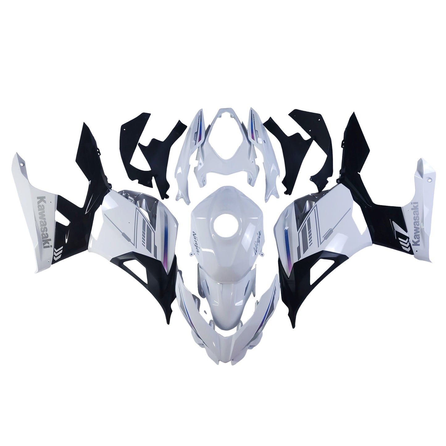 Amotopart Kawasaki EX400 Ninja400 2018-2023 Kit Carenatura Carrozzeria Plastica ABS