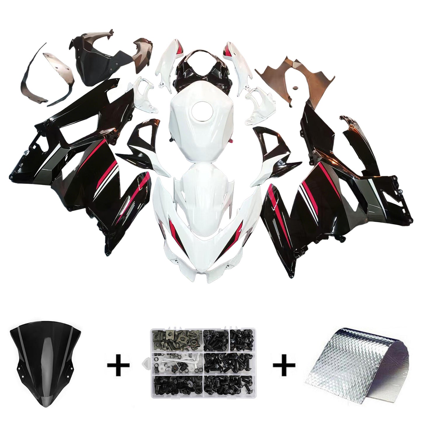 Amotopart Kawasaki EX400 Ninja400 2018-2023 Kit Carenatura Carrozzeria Plastica ABS
